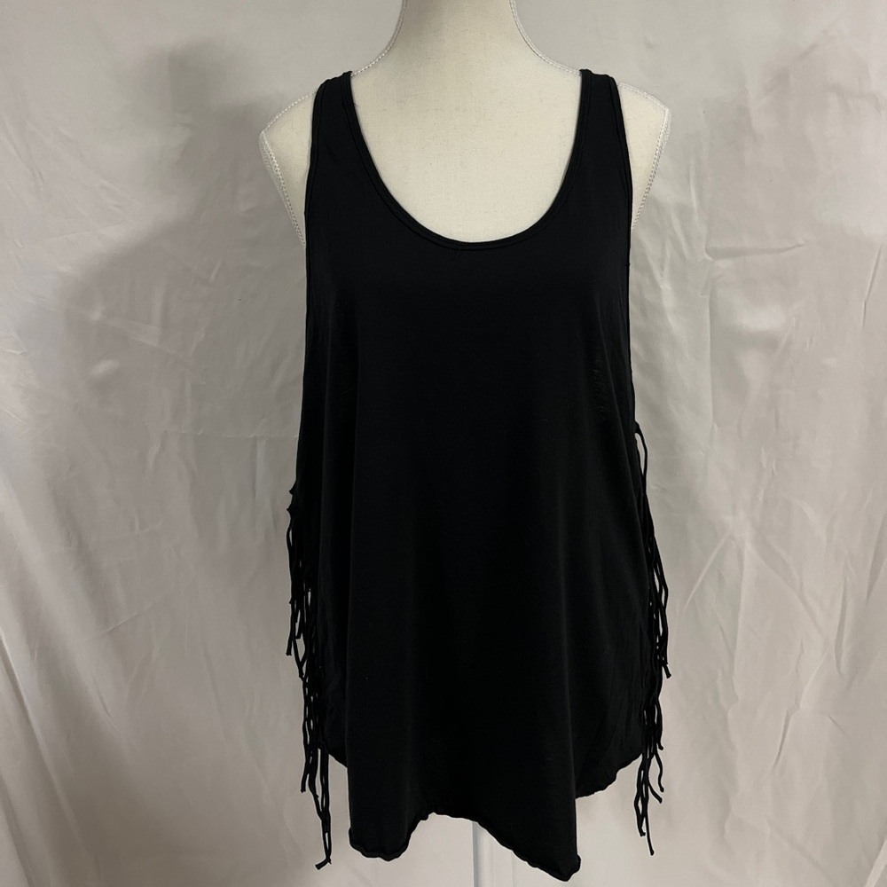 Aritzia Wilfred racerback tank with fringe size large